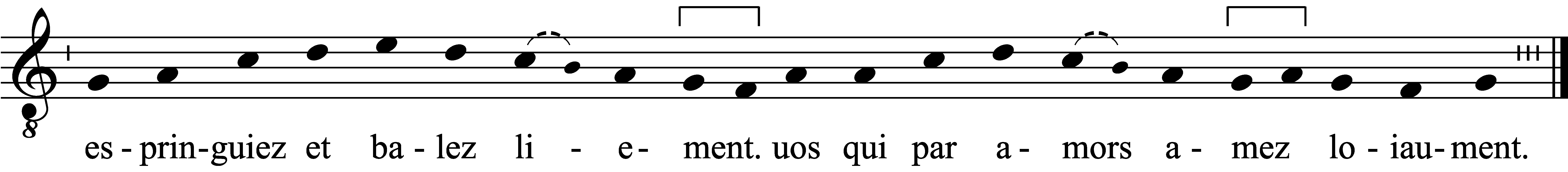 Refrain musical notation